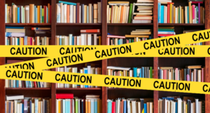 Caution Tape On Books 300x161 