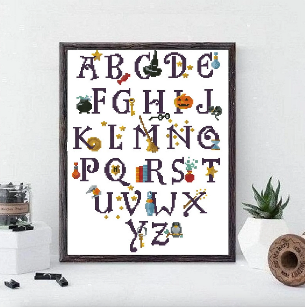 Harry Potter alphabet cross stitch pattern