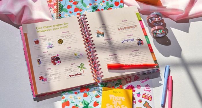  ban.do Ultimate Planner Accessory Set, Cute Office Supplies,  Pencil Pouch with Planner Stickers and Accessories (Yellow) : Office  Products