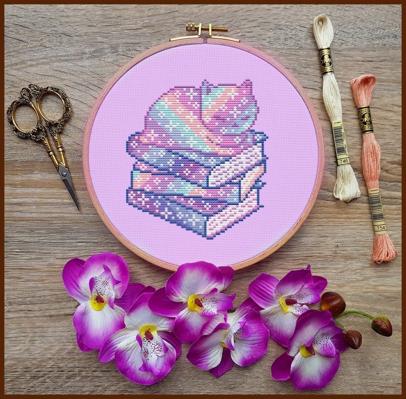 Bookish Cross Stitch and Embroidery Patterns to Download and Make - 49