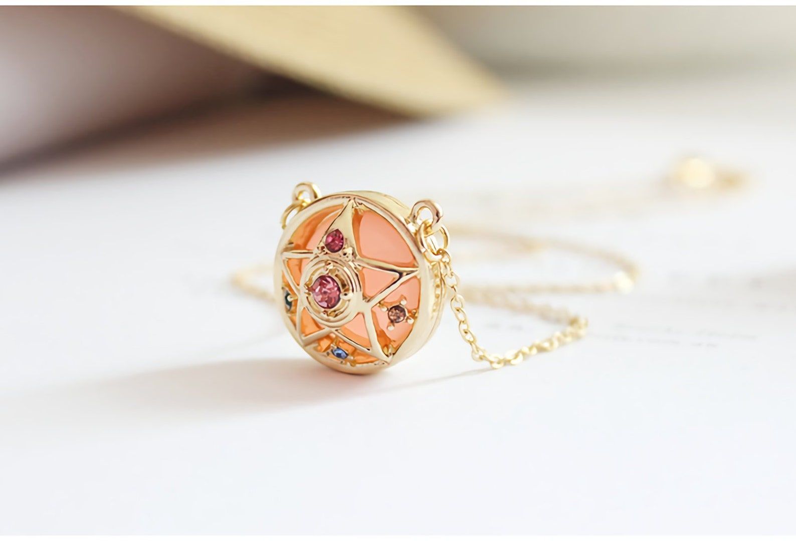 sailor moon crystal star inspired necklace