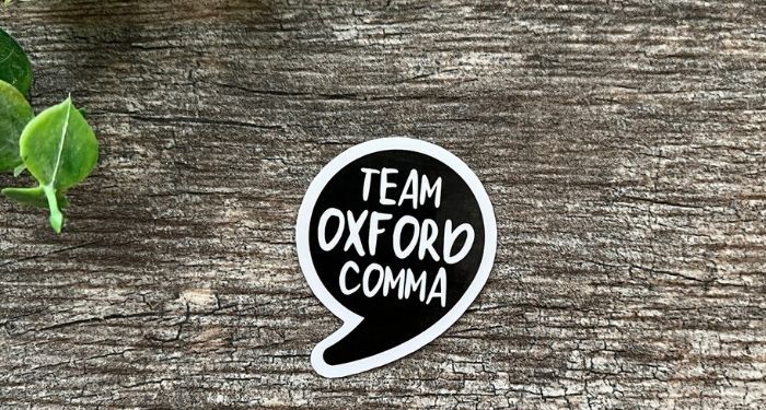 team oxford comma sticker