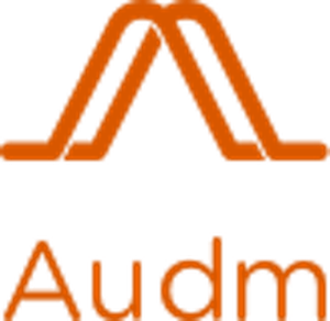 a graphic of the Audm logo