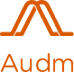 a graphic of the Audm logo