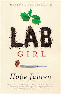 A graphic of the cover of Lab Girl by Hope Jahren