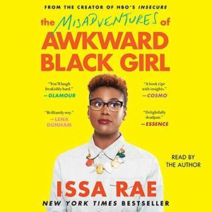 audiobook cover of the misadventures of awkward black girl