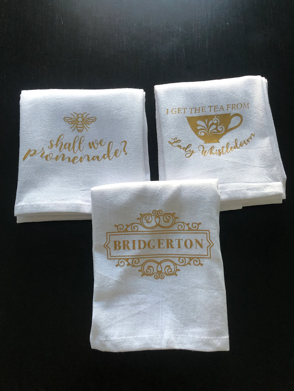 Bridgerton tea towel set