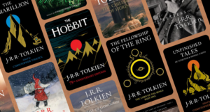 a collage of Tolkien book covers