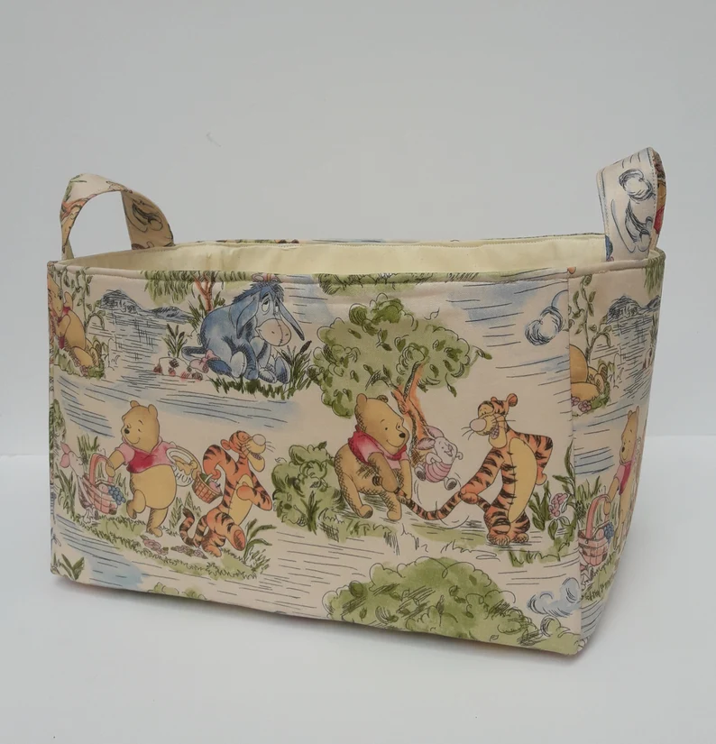 Winnie the Pooh print cloth basket