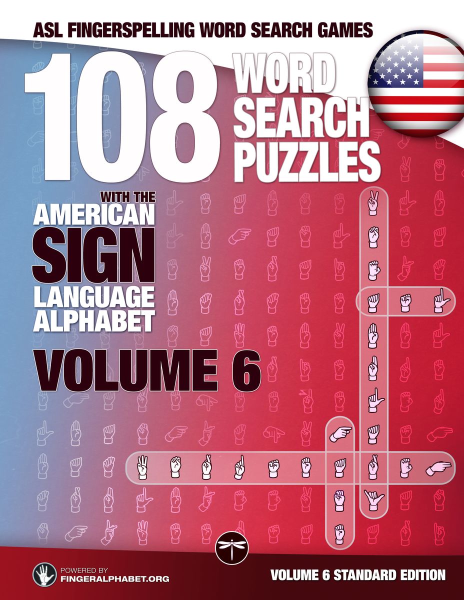 cover of ASL Fingerspelling Word Search Games by Lassal