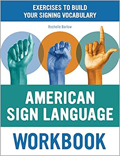 Rochelle Barlow'un Amerikan İşaret Dili Çalışma Kitabının kapağı