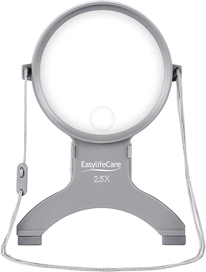 EasyLifeCare Eller Serbest Göğüs Desteği LED Büyüteç