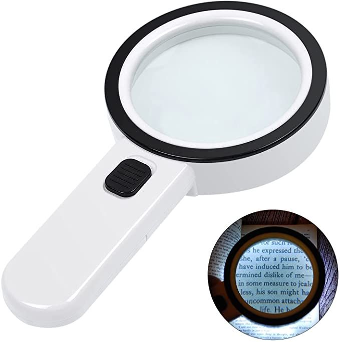Magnifying Glass with Light, 30X Handheld Large Magnifying Glass