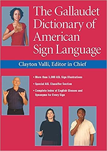 Clayton Vali'nin yazdığı The Gallaudet Amerikan İşaret Dili Sözlüğü'nün kapağı 