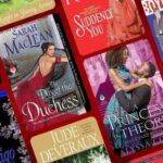 collage of eight covers of romance novels