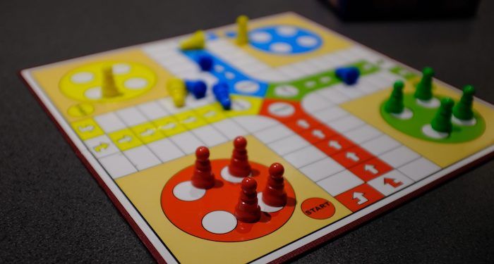 a photo of a board game being played