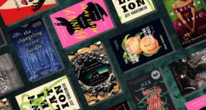 a collage of genre-blending horror books