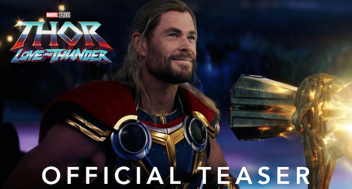 the thumbnail for the thor: love and thunder trailer