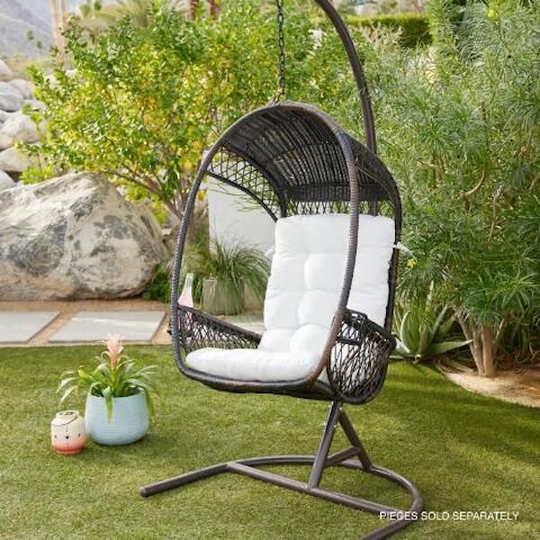 all weather hanging wicker chair photo