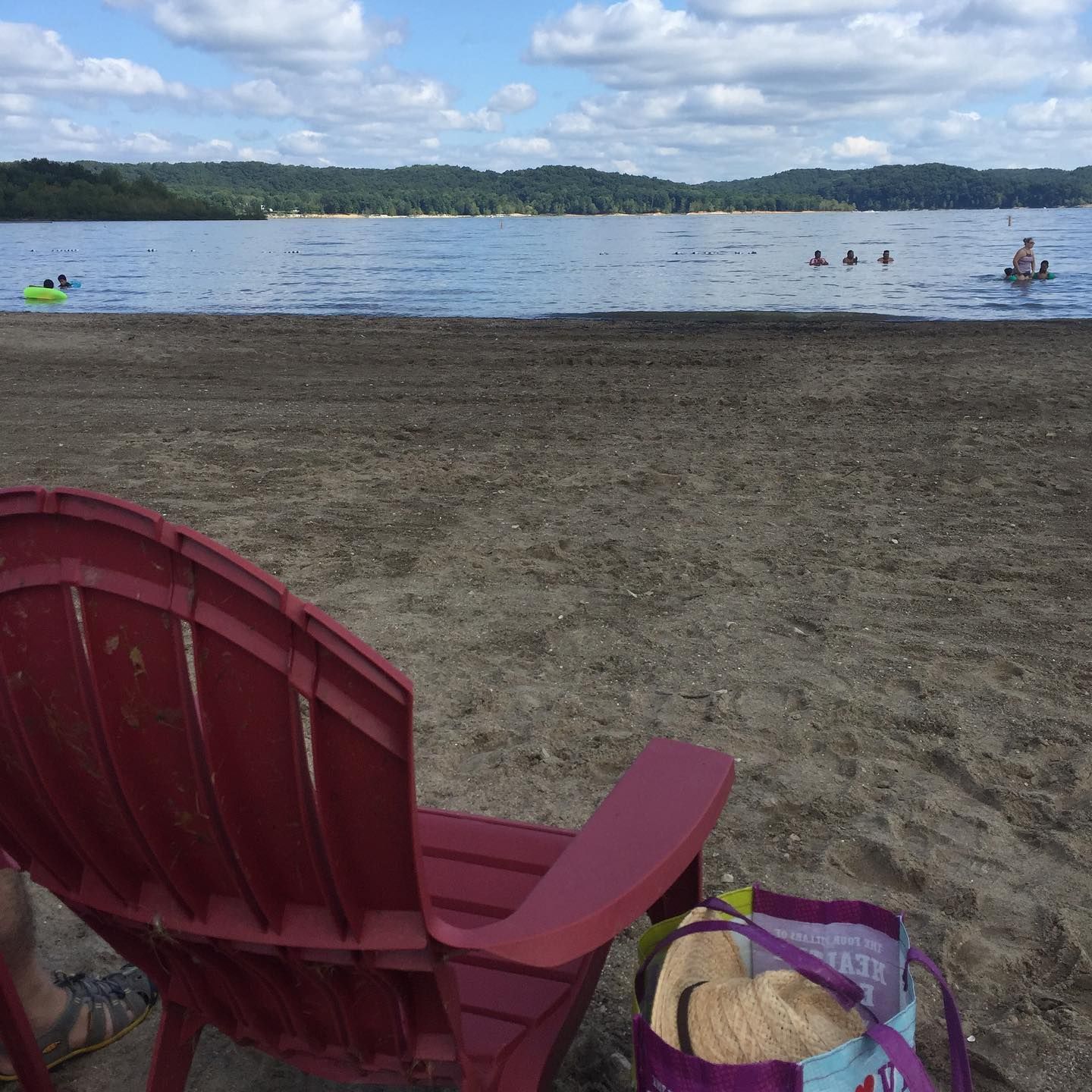 adirondack chair at the beach
