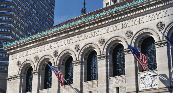 a photo of the Boston Public Library central building