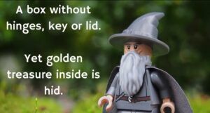lego gandalf with a riddle