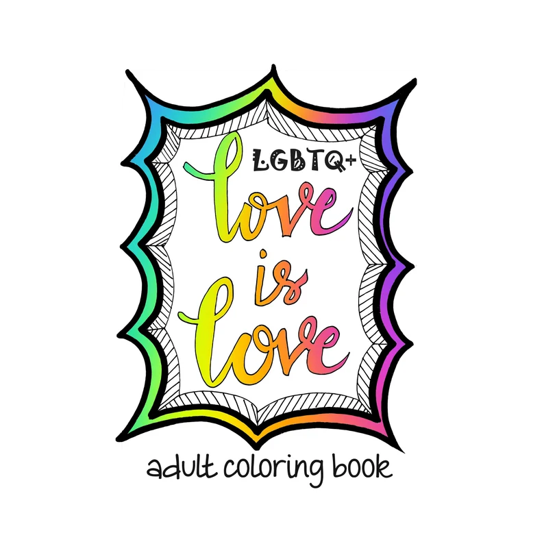 Cover for the love is love coloring book