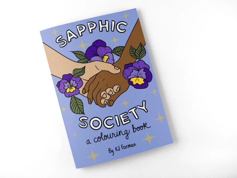 the sapphic society coloring book cover