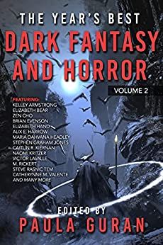 cover image of the year's best dark fantasy and horror anthology edited by Paula Guran