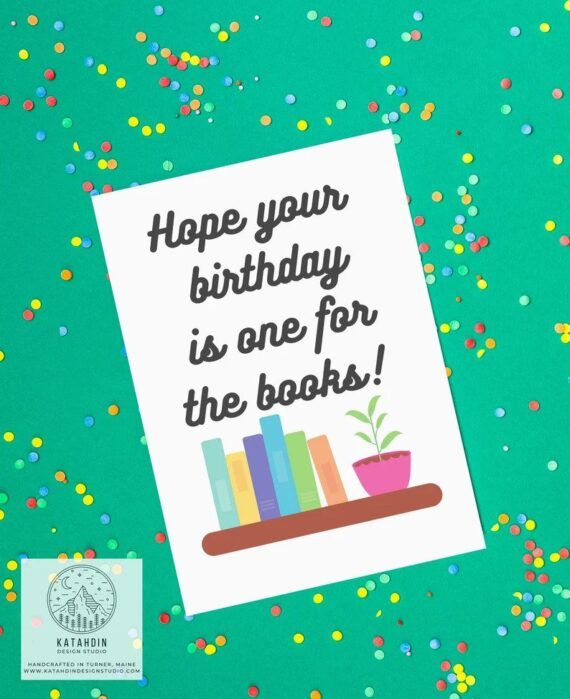 Happy Birthday to My Book Loving Friend Book Birthday Card Book Greeting  Card 