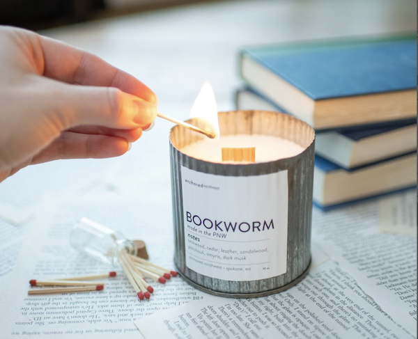 bookworm candle