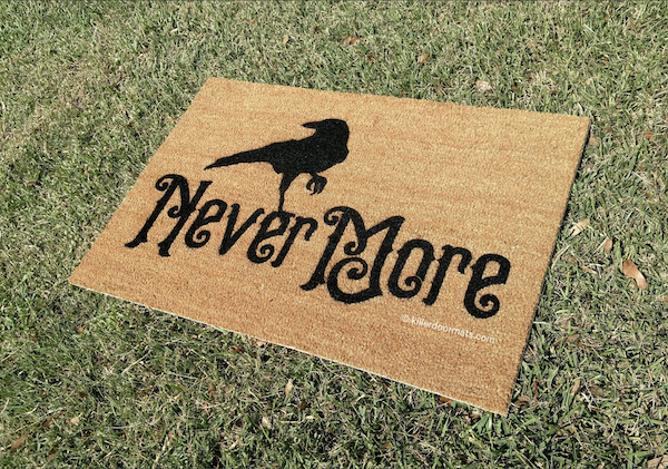 "Nevermore" door mat