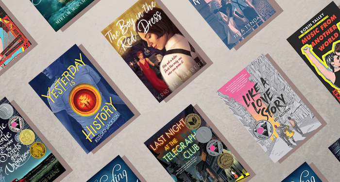 a collage of the queer historical YA book covers listed