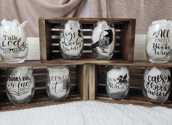 book lover wine glasses