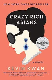 A graphic of the cover of Crazy Rich Asians