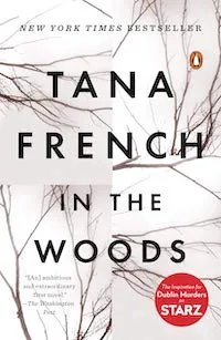 A graphic of the cover of In the Woods