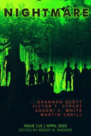 cover image of Nightmare Magazine April 2022 issue, publisher of horror short stories