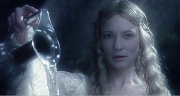 actress Cate Blanchett as Galadriel in a still frame from Lord of the Rings: The Fellowship of the Ring (2001)