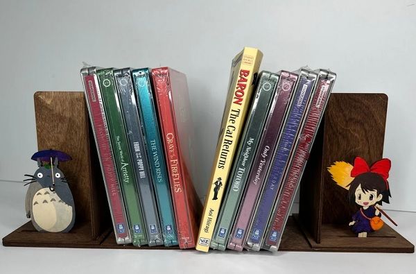 Image of bookends with handpainted characters from Studio Ghibli films