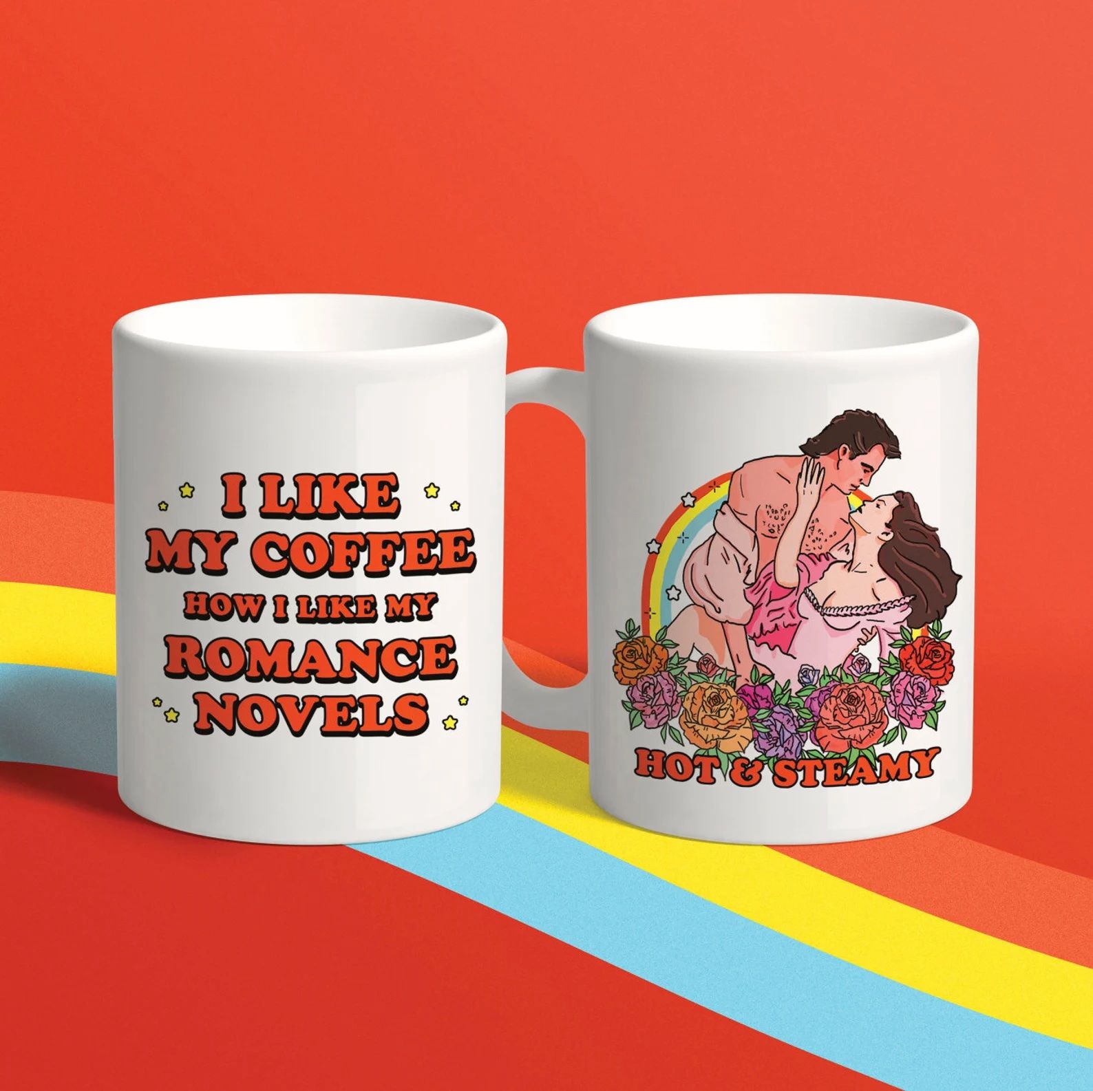 i like my coffee how i like my romance novels, hot and steamy, mug