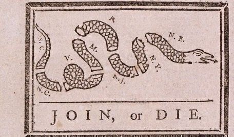 Join or die snake woodcut