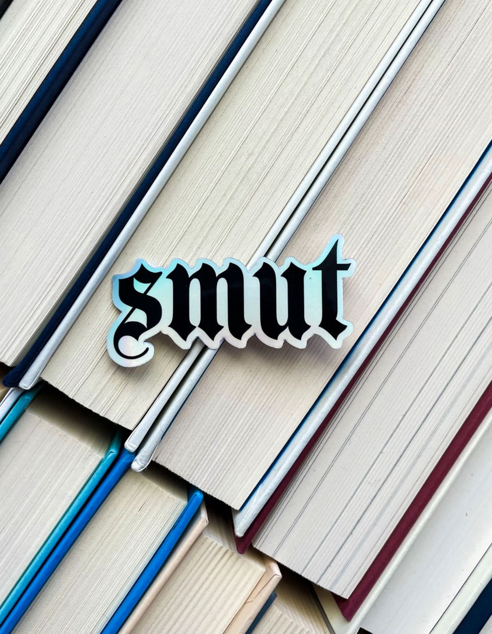 Gothic font smut sticker 