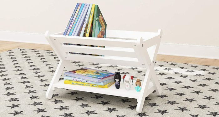 white bookshelf for kids