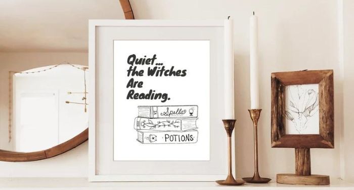 quiet..witches are reading print