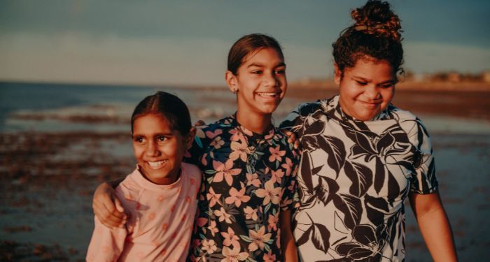 Aboriginal children on the beach