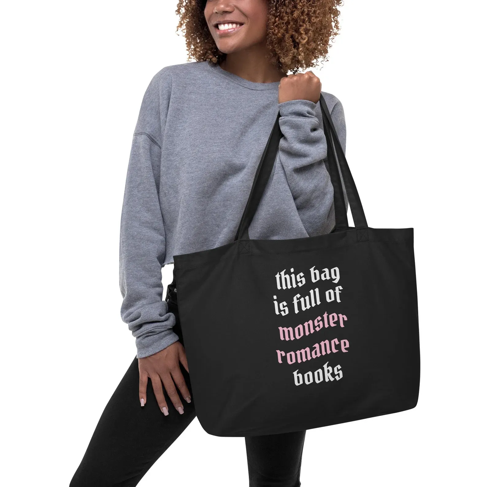 monster romance tote bag