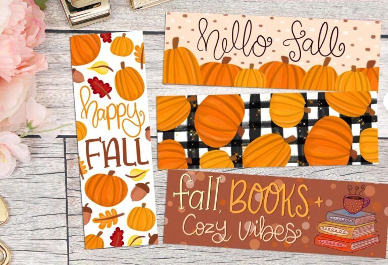 Fall Bookmarks Perfect for Leafing in Your Current Read