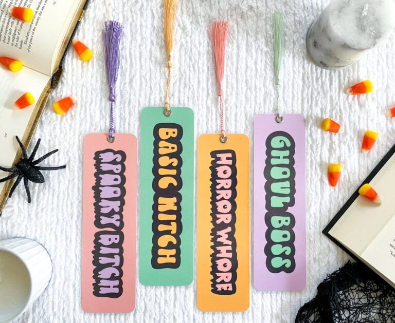Fall Book Stack Bookmark Fall Bookmarks Perfect for Leafing in Your Current Read