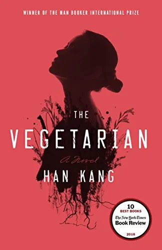 A graphic of the cover of The Vegetarian by Han Kang, Translated by Deborah Smith