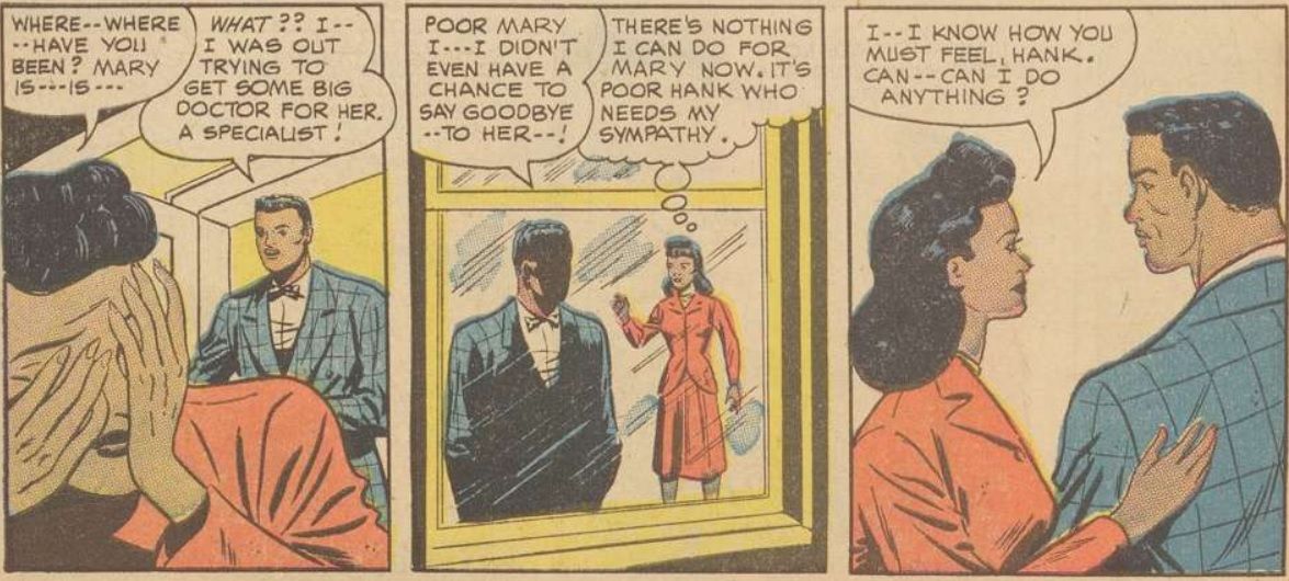 Diane tells Hank that her best friend -- his wife -- is dead, then offers "sympathy" by asking what she can do for him